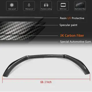 Lip paraurti anteriore (per Base 2007-2011, Carbonio) Audi A4 B8 2007-2015 foto 4