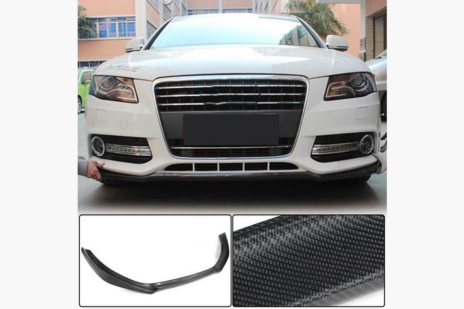 Audi A4 B8 2007-2015 Lip paraurti anteriore (per Base 2007-2011, Carbonio) Image