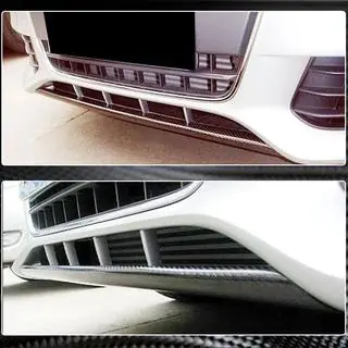 Labbro centrale paraurti anteriore (per Base 2007-2011, Carbonio) Audi A4 B8 2007-2015 foto 4