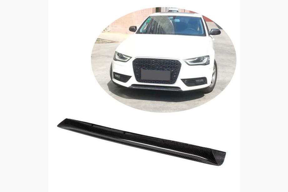 Audi A4 B8 2007-2015 Labbro paraurti anteriore (per Base 2011-2015, Carbonio) Foto 1