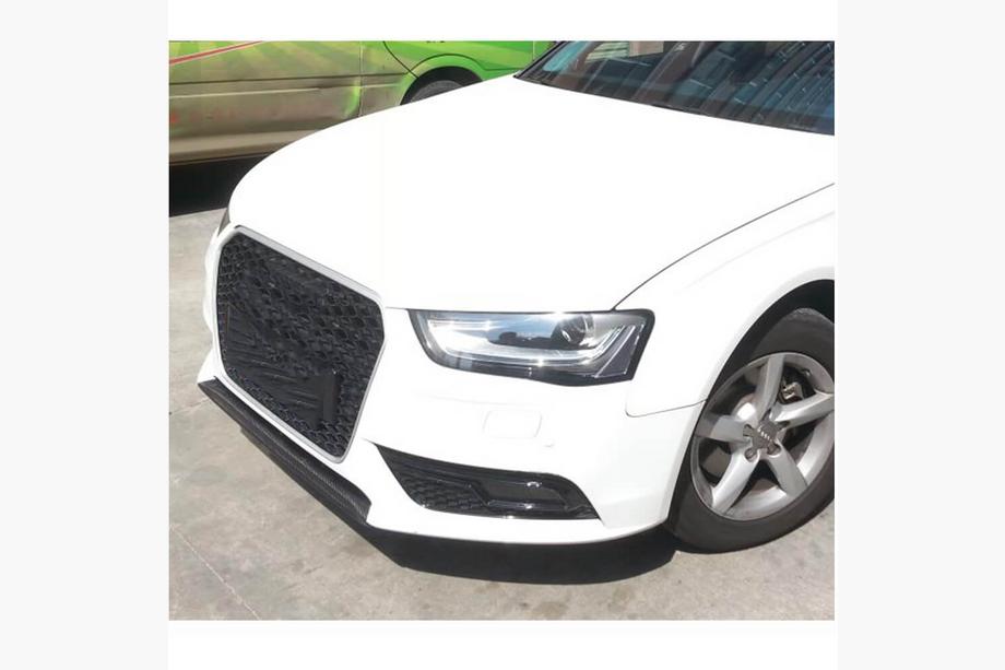 Audi A4 B8 2007-2015 Labbro paraurti anteriore (per Base 2011-2015, Carbonio) Foto 3