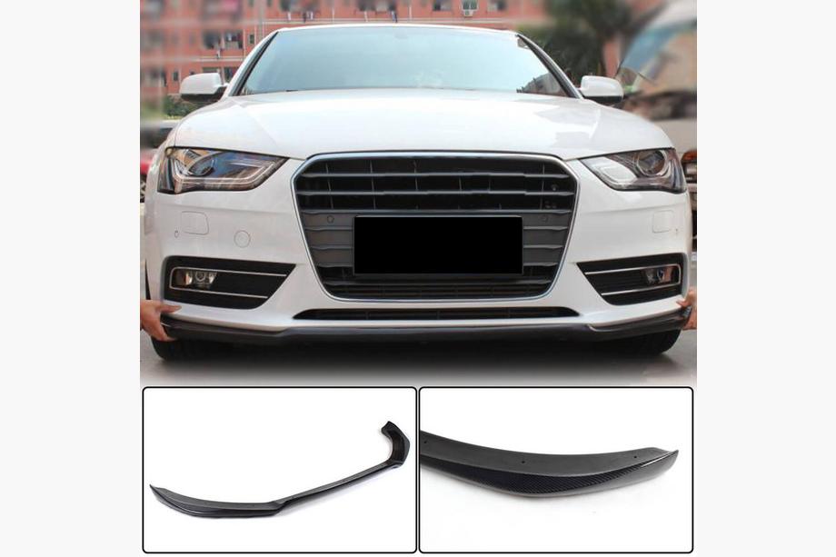 Audi A4 B8 2007-2015 Labbro anteriore paraurti (per Base 2011-2015, Carbonio) Image