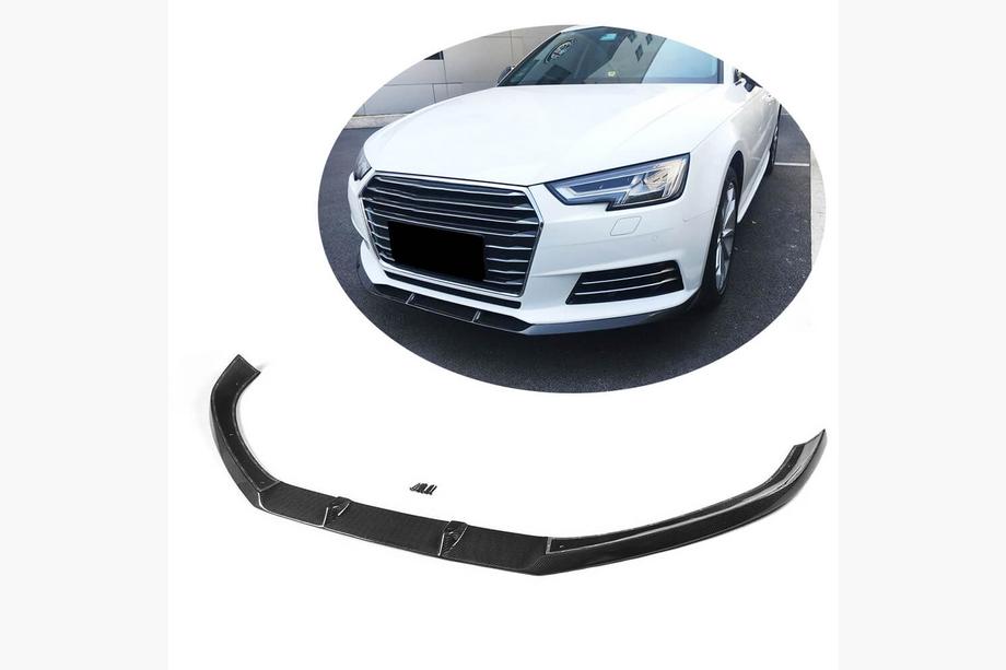 Audi A4 B9 2015-2024 Splitter lip paraurti anteriore Lip V1 (per Base Sedan 2015-2019, Carbonio) Image