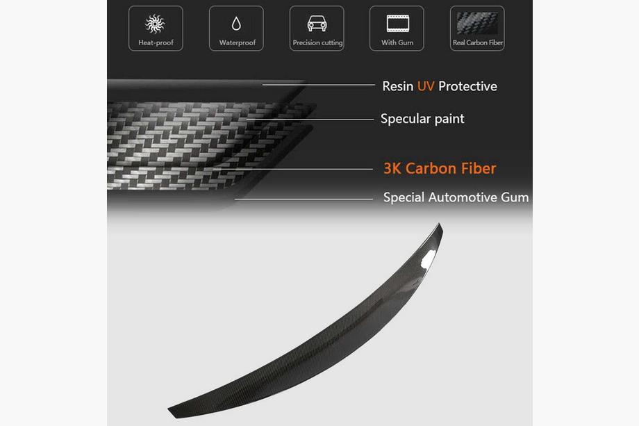 Audi A4 B9 2015-2024 Spoiler V1 (per Sedan, Carbonio) Foto 3