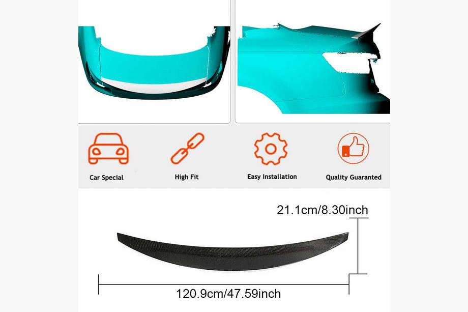 Audi A4 B9 2015-2024 Spoiler V1 (per Sedan, Carbonio) Foto 4