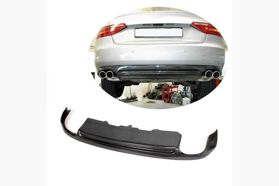 Audi A5 2007-2015 Diffusore Paraurti Posteriore (per Base Coupé/Cabriolet 2007-2011, Carbonio) Image