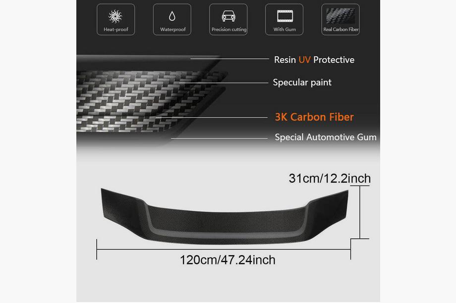 Audi A5 2007-2015 Spoiler V3 (per Sportback, Carbonio) Foto 5