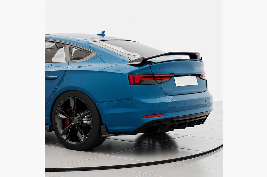 Audi A5 2016-2025 Diffusore Posteriore Paraurti V3 (per S-Line 2016-2020, Carbonio) Foto 4
