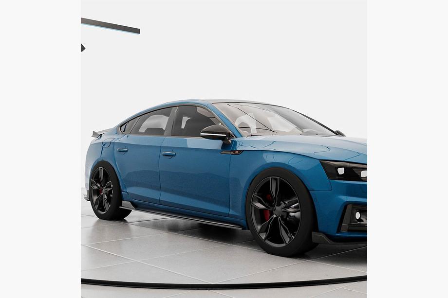 Audi A5 2016-2025 Minigonne Laterali 2016-2020 V1 (per Sportback, Carbonio) Foto 3