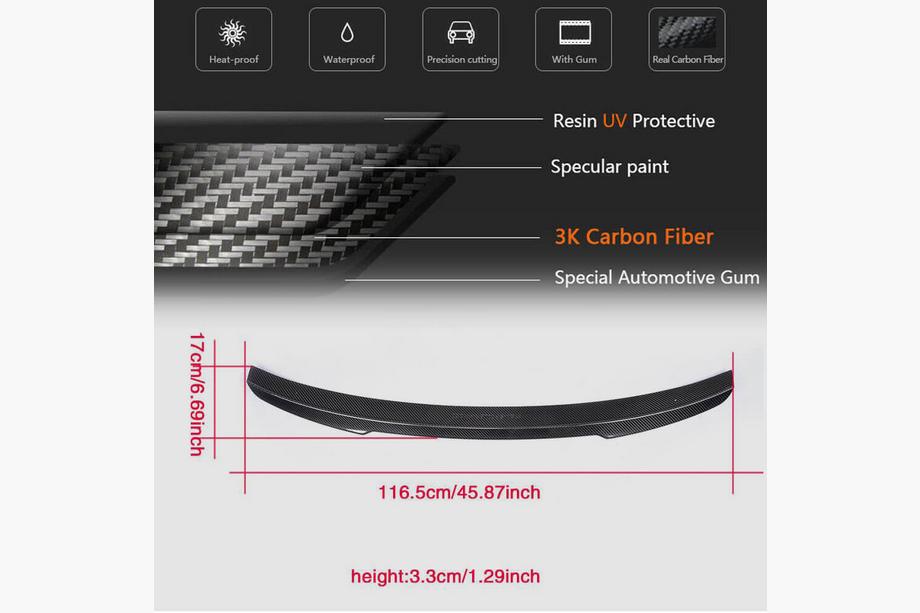 Audi A5 2007-2015 Spoiler V1 (per Sportback, Carbonio) Foto 6