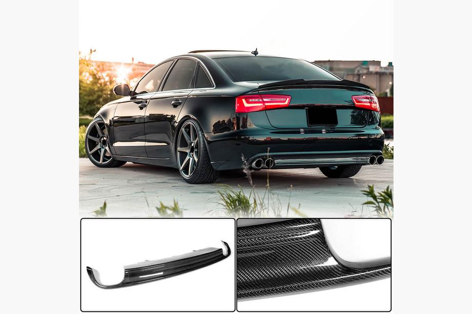 Audi A6 C7 2011-2017 Diffusore Paraurti Posteriore Carbonio (per Base 2011-2014) Foto 1