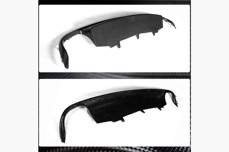 Audi A6 C7 2011-2017 Diffusore Paraurti Posteriore Carbonio (per Base 2011-2014) Foto 4