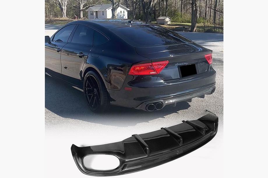 Audi A7 2010-2018 Diffusore Paraurti Posteriore V1 (per S-Line, 2010-2014, Plastica) Image