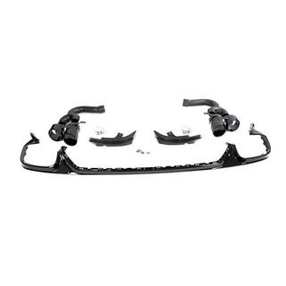 Diffusore paraurti posteriore con terminali di scarico (Nero) foto 1