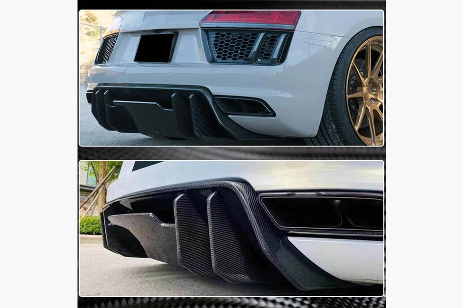 Audi R8 2015- Diffusore Posteriore V1 (2015-2020, Carbonio) Foto 4