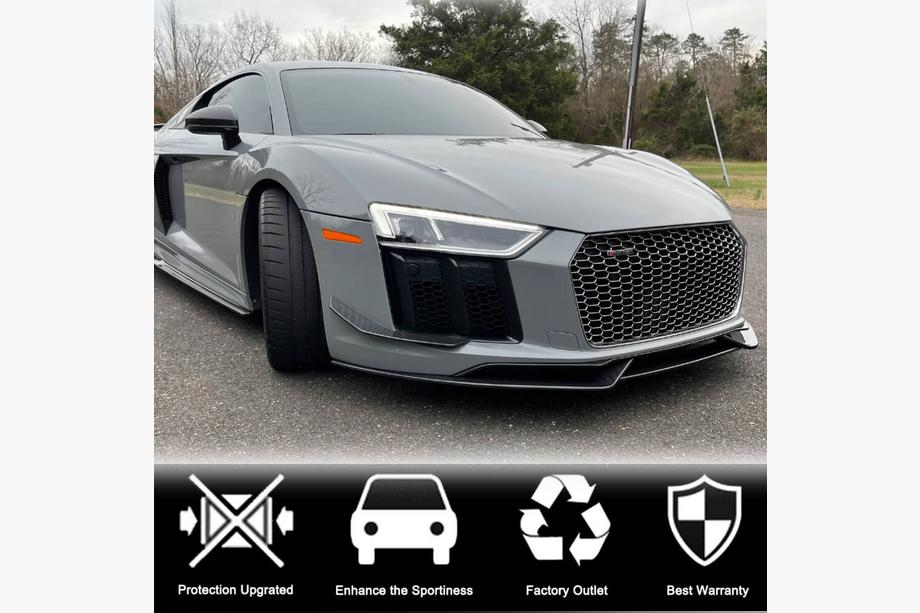 Audi R8 2015- Labbro anteriore Lip V1 per paraurti anteriore (2015-2020, Carbonio) Foto 3