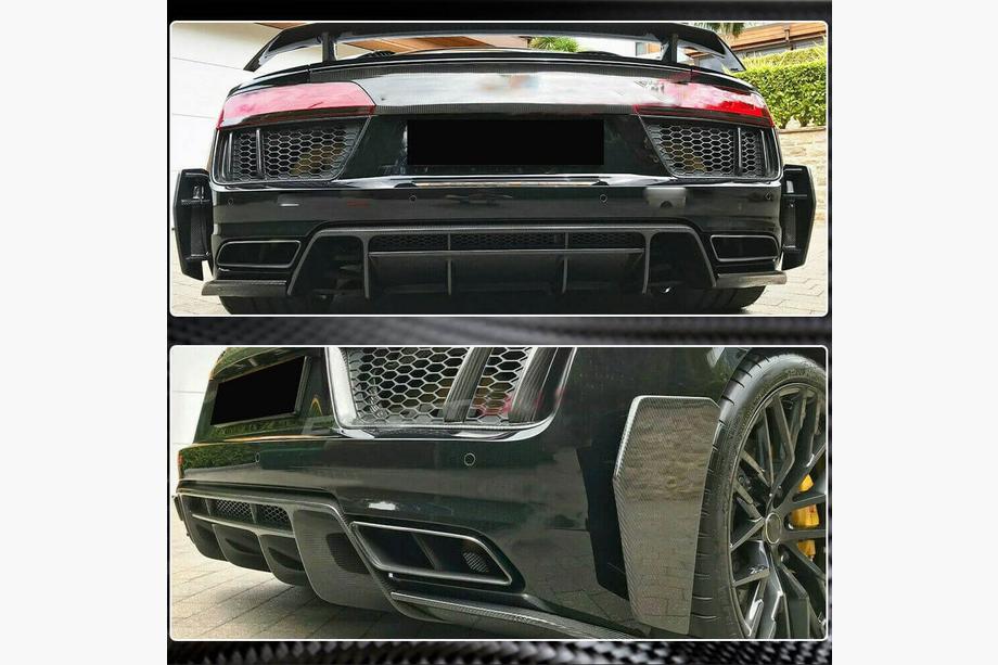 Audi R8 2015- Splitter paraurti posteriore V1 (2015-2020, Carbonio) Foto 5