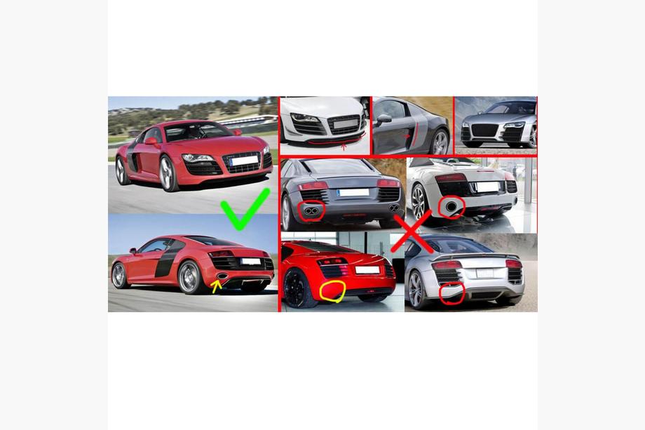 Audi R8 2006-2015 Diffusore Paraurti Posteriore (Carbonio) Foto 7