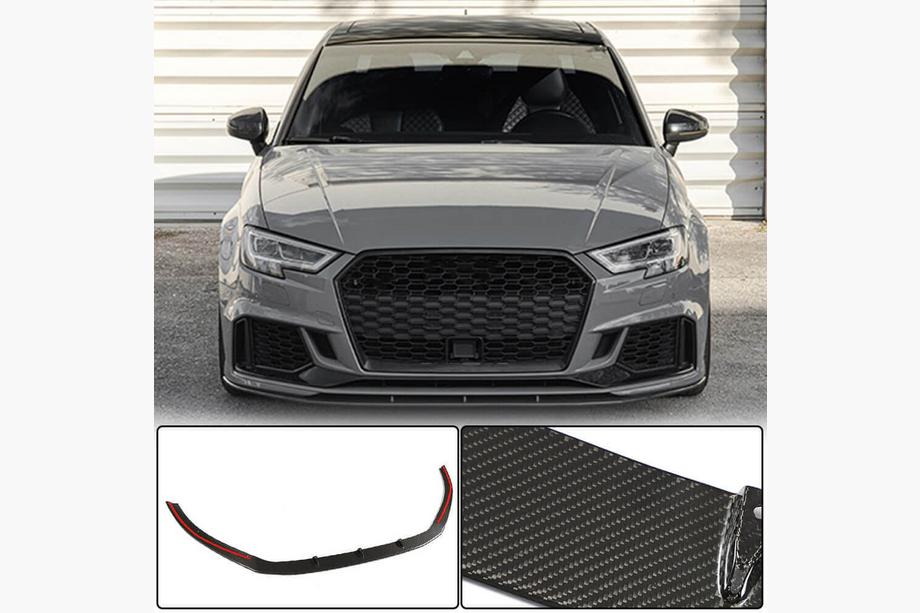 Audi A3 2012-2020 Lip spoiler paraurti anteriore V5 (per RS3 Sedan 2017-2020, Carbonio) Image