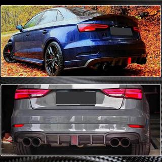 Diffusore posteriore con luce stop LED V2 (per RS3 2017-2019, Carbonio) Audi A3 2012-2020 foto 4