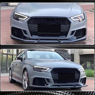 Lama spoiler paraurti anteriore V4 (per RS3 Sedan 2017-2020, Carbonio) foto 1