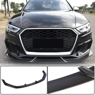 Splitter lip paraurti anteriore V3 (per RS3 Sedan 2017-2020, Carbonio) foto 1