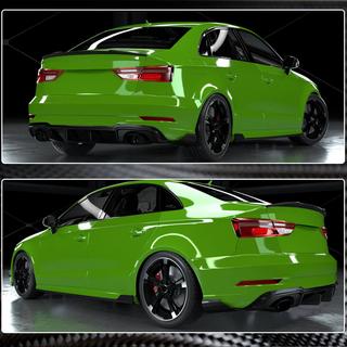 Diffusore paraurti posteriore V1 (per RS3 Sedan 2017-2019, Carbonio) Audi A3 2012-2020 foto 4