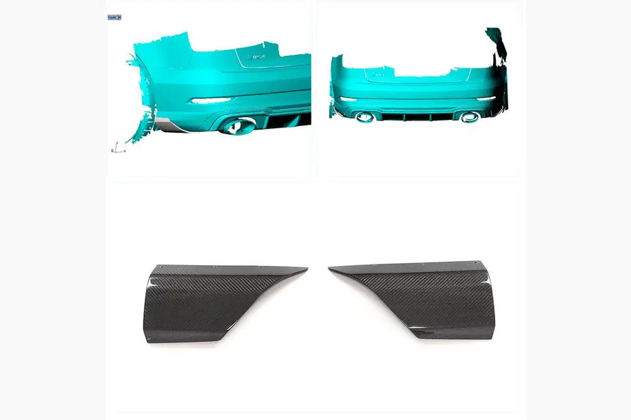 Audi A3 2012-2020 Flap paraurti posteriore (per RS3 Sedan 2017-2019, Carbonio) Foto 2