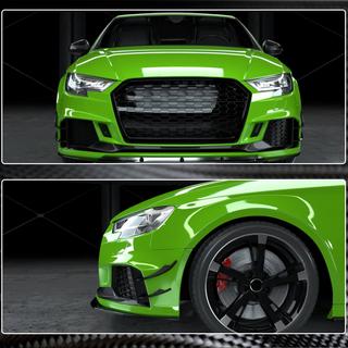 Splitter paraurti anteriore V2 (per RS3 Sedan 2017-2020, Carbonio) foto 4
