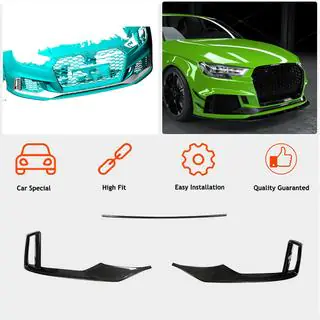 Splitter paraurti anteriore V1 (per RS3 Sedan 2017-2020, Carbonio) foto 2