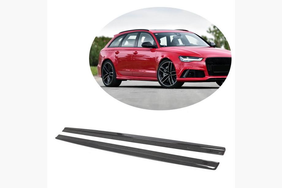 Audi A6 C7 2011-2017 Minigonne Laterali in Carbonio (per RS6 Avant 2013-2016) Image
