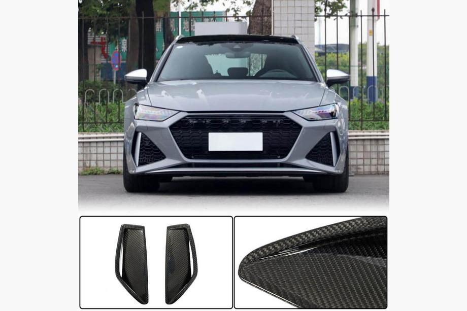 Audi A6 C8 2018–2025 Estensioni paraurti anteriore (per RS6, Carbonio) Foto 1