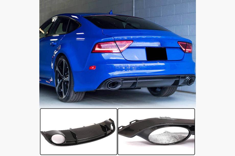 Audi A7 2010-2018 Diffusore Posteriore Paraurti (Carbonio) Image