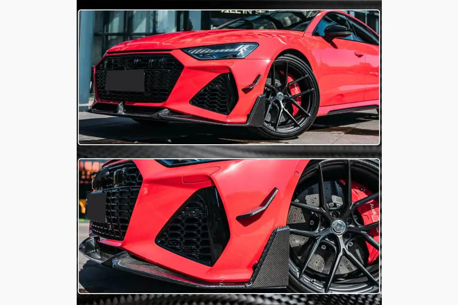 Audi A7 2018- Coperture prese d'aria paraurti anteriore V2 (per RS7 2018-2022, Carbonio Secco) Foto 2
