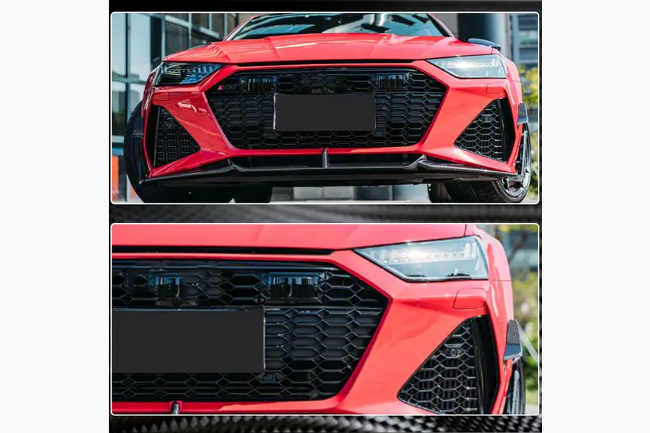 Audi A7 2018- Coperture prese d'aria paraurti anteriore V2 (per RS7 2018-2022, Carbonio Secco) Foto 3