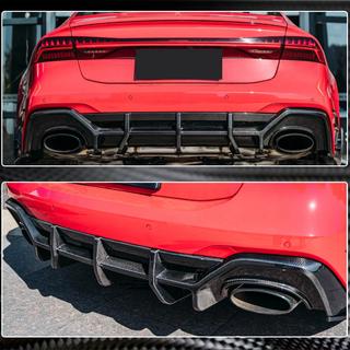 Diffusore paraurti posteriore (per RS7 2018-2022, Carbonio Secco) foto 3