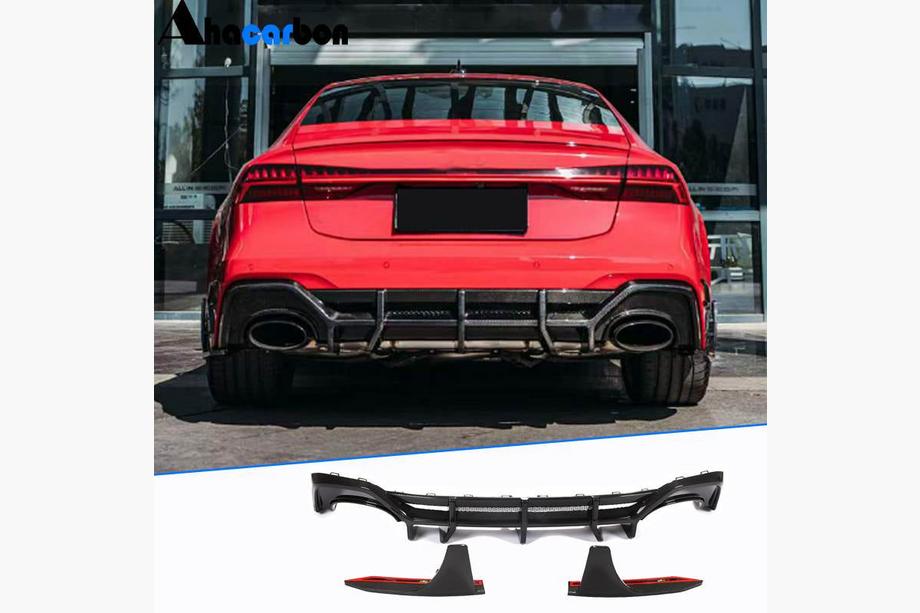 Audi A7 2018- Diffusore paraurti posteriore (per RS7 2018-2022, Carbonio Secco) Image