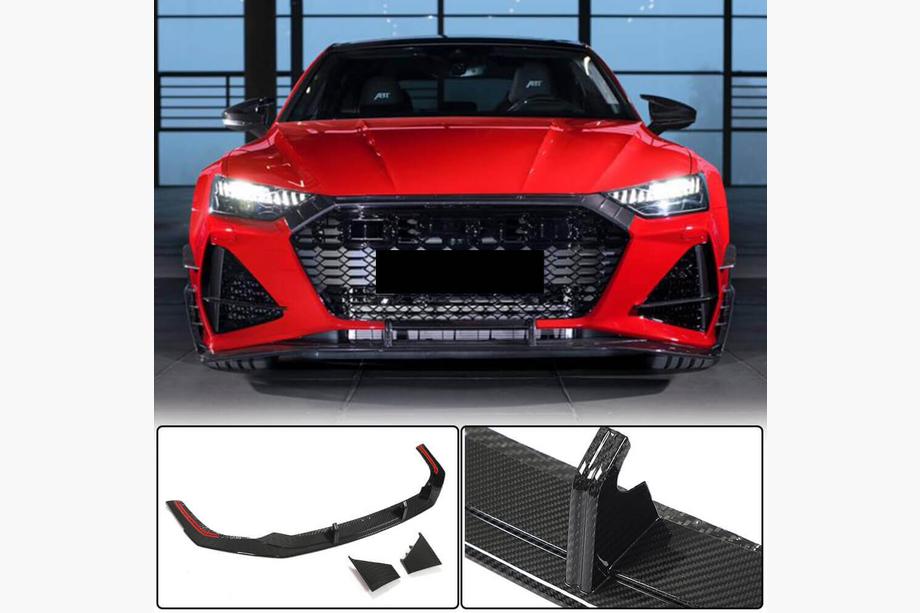 Audi A7 2018- Labbro Anteriore Paraurti V1 (per RS7 2018-2022, Carbonio Secco) Foto 1