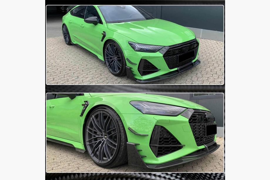 Audi A7 2018- Labbro Anteriore Paraurti V1 (per RS7 2018-2022, Carbonio Secco) Foto 4