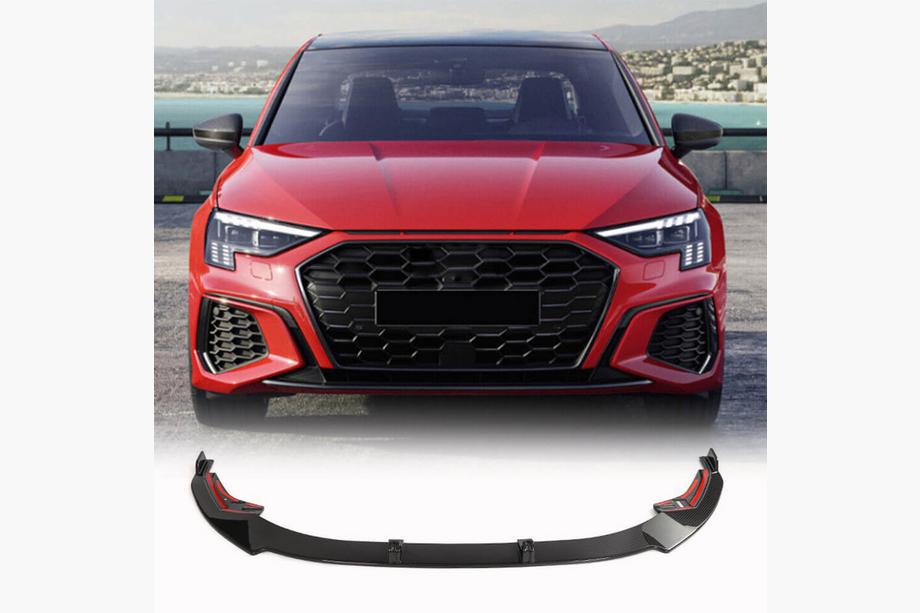 Audi A3 2020- Labbro paraurti anteriore (per S-Line Sedan 2020-2023, carbonio) Foto 1