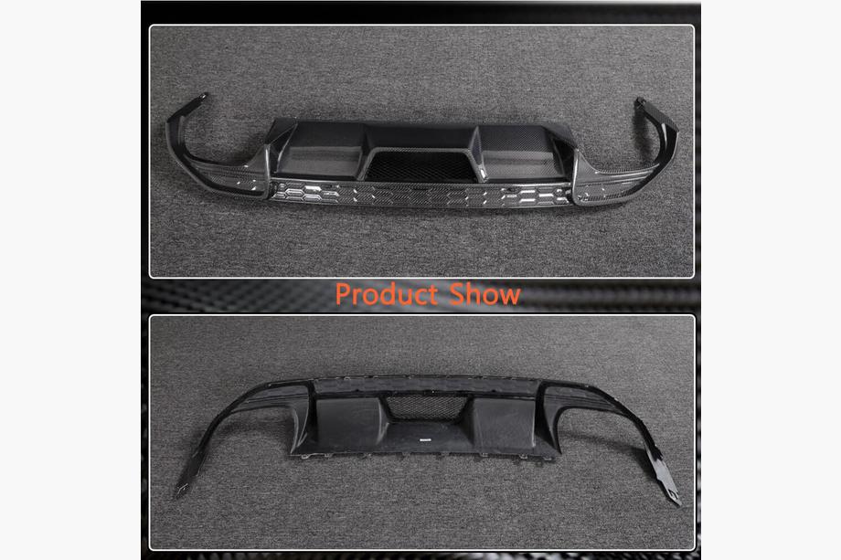 Audi A3 2020- Diffusore paraurti posteriore V1 (per S-Line Sedan 2020-2023, Carbonio) Foto 4