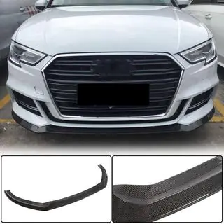 Lip spoiler paraurti anteriore Lip V5 (per S-Line Sedan 2017-2020, Carbonio) foto 1