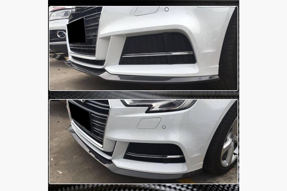 Audi A3 2012-2020 Lip spoiler paraurti anteriore Lip V5 (per S-Line Sedan 2017-2020, Carbonio) Foto 5