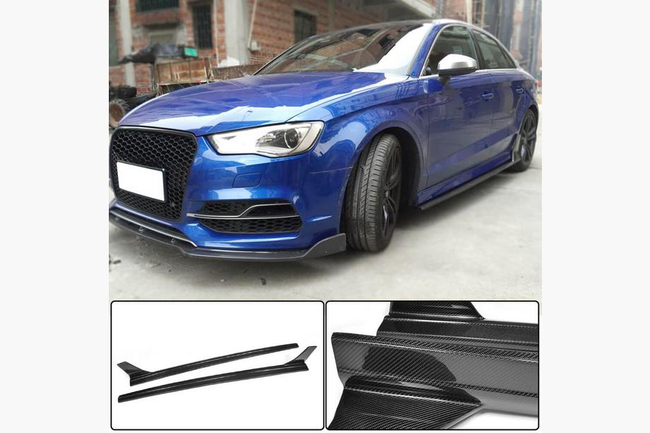 Audi A3 2012-2020 Minigonne laterali V4 (per S-Line Sedan, Carbonio) Image