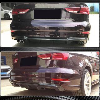 Diffusore paraurti posteriore V5 (per S-Line Sedan 2017-2020, Carbonio) Audi A3 2012-2020 foto 3