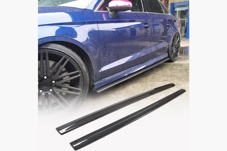 Audi A3 2012-2020 Minigonne laterali V3 (per S-Line Sedan, carbonio) Foto 1