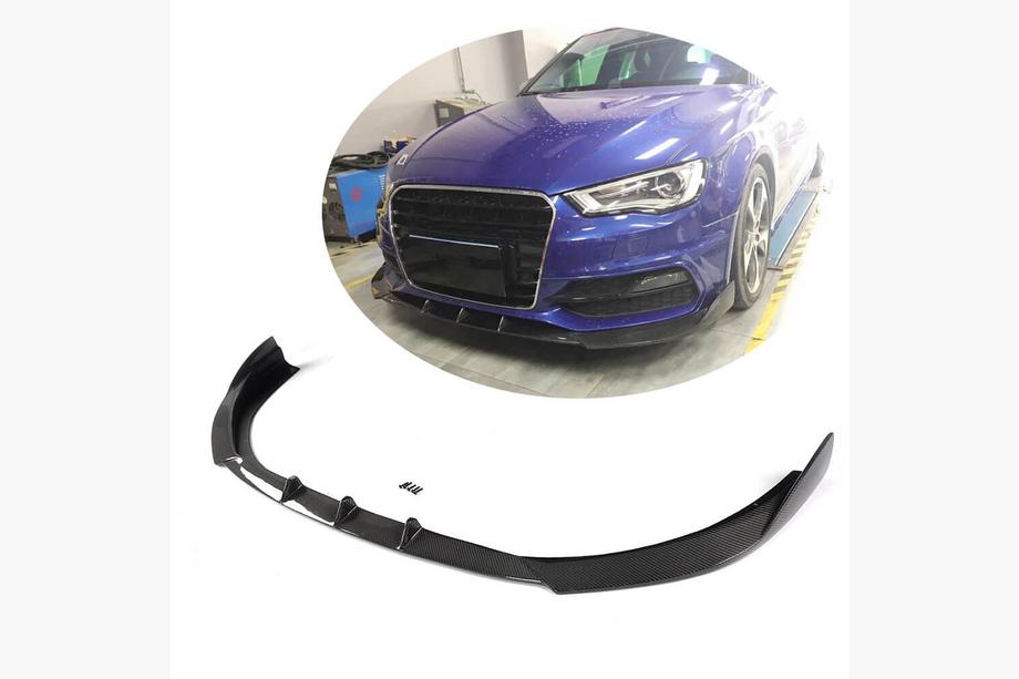 Audi A3 2012-2020 Labbro anteriore V1 per S-Line 2012-2016 HB, Carbonio Image