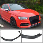 Audi A3 2012-2020 Lip spoiler paraurti anteriore Lip V3 (per S-Line Sedan 2012-2016, Carbonio) foto 1