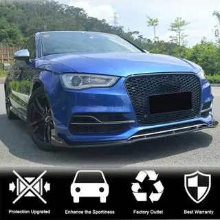Lip spoiler paraurti anteriore Lip V3 (per S-Line Sedan 2012-2016, Carbonio) foto 2