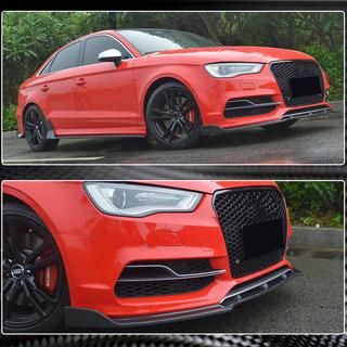 Lip spoiler paraurti anteriore Lip V3 (per S-Line Sedan 2012-2016, Carbonio) Audi A3 2012-2020 foto 4